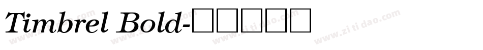 Timbrel Bold字体转换